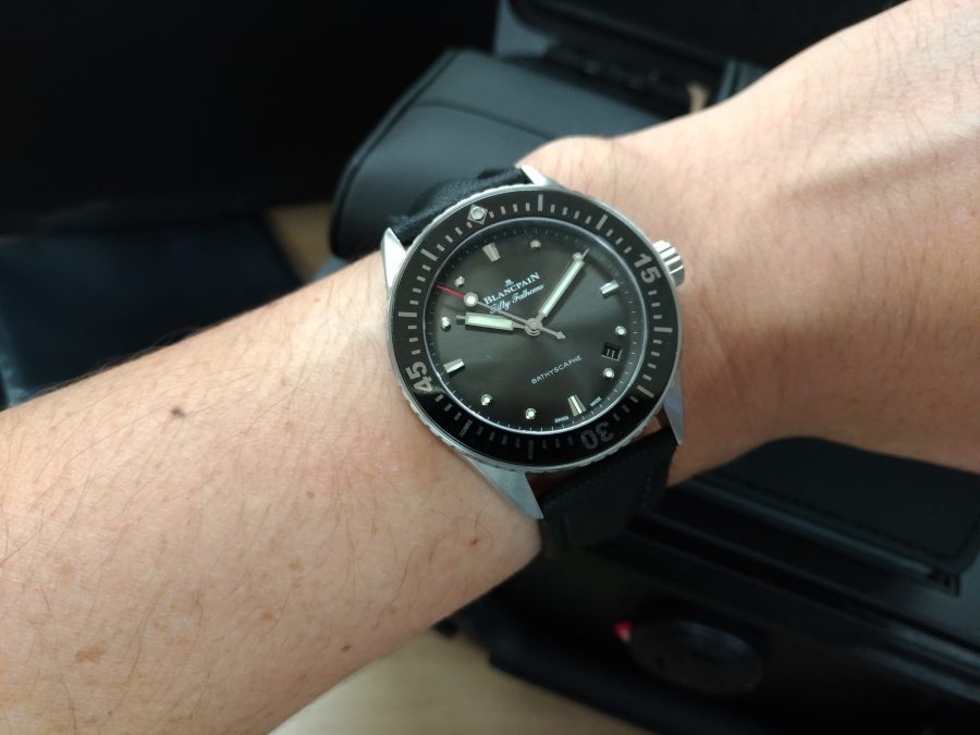 ブランパン BLANCPAIN フィフティ ファゾムス バチスカーフ 5100B-1110-B52A SS/NATOファブリック メンズ 腕時計
