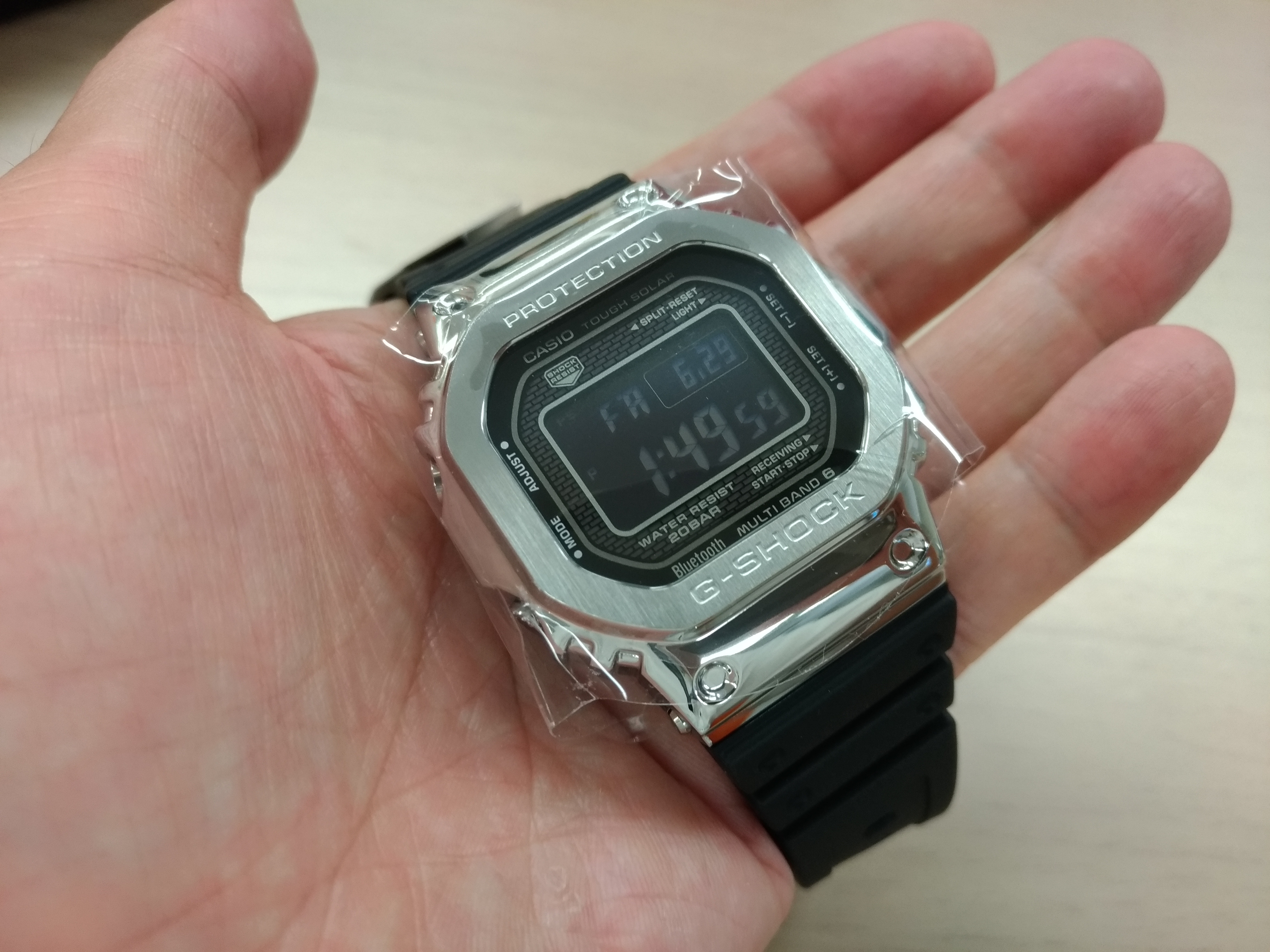 純正直営 G-SHOCK GMW-B5000D-1JF 35周年 シルバー メタル 腕時計