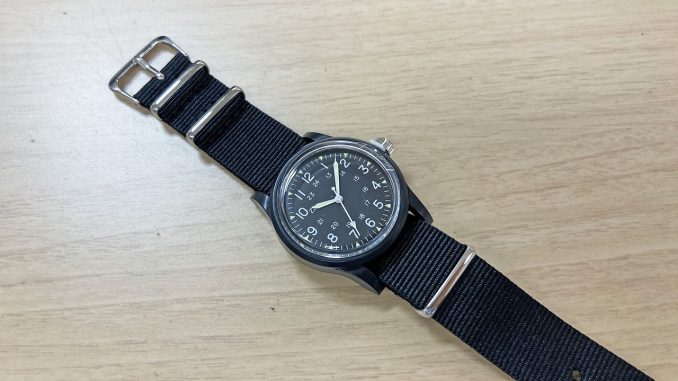 ミリタリーウォッチ　腕時計　セイコークォーツ　NATOベルト　オリーブ - 7