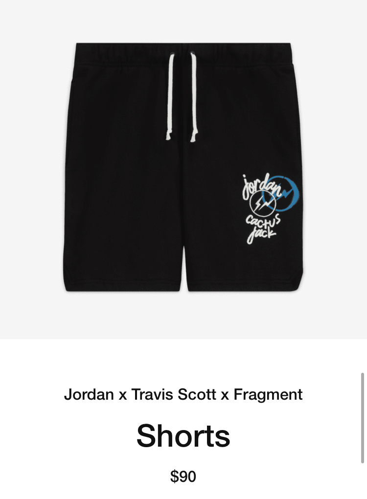 Nike x Travis Scott x fragment コラボ ショーツショートパンツ