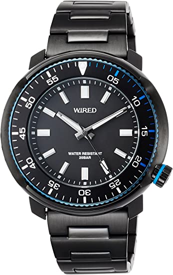 Amazon | [セイコーウォッチ] 腕時計 ワイアード SOLIDITY 3針 逆回転防止ベゼル AGAJ406 メンズ ブラック |  メンズ腕時計 | 腕時計 通販