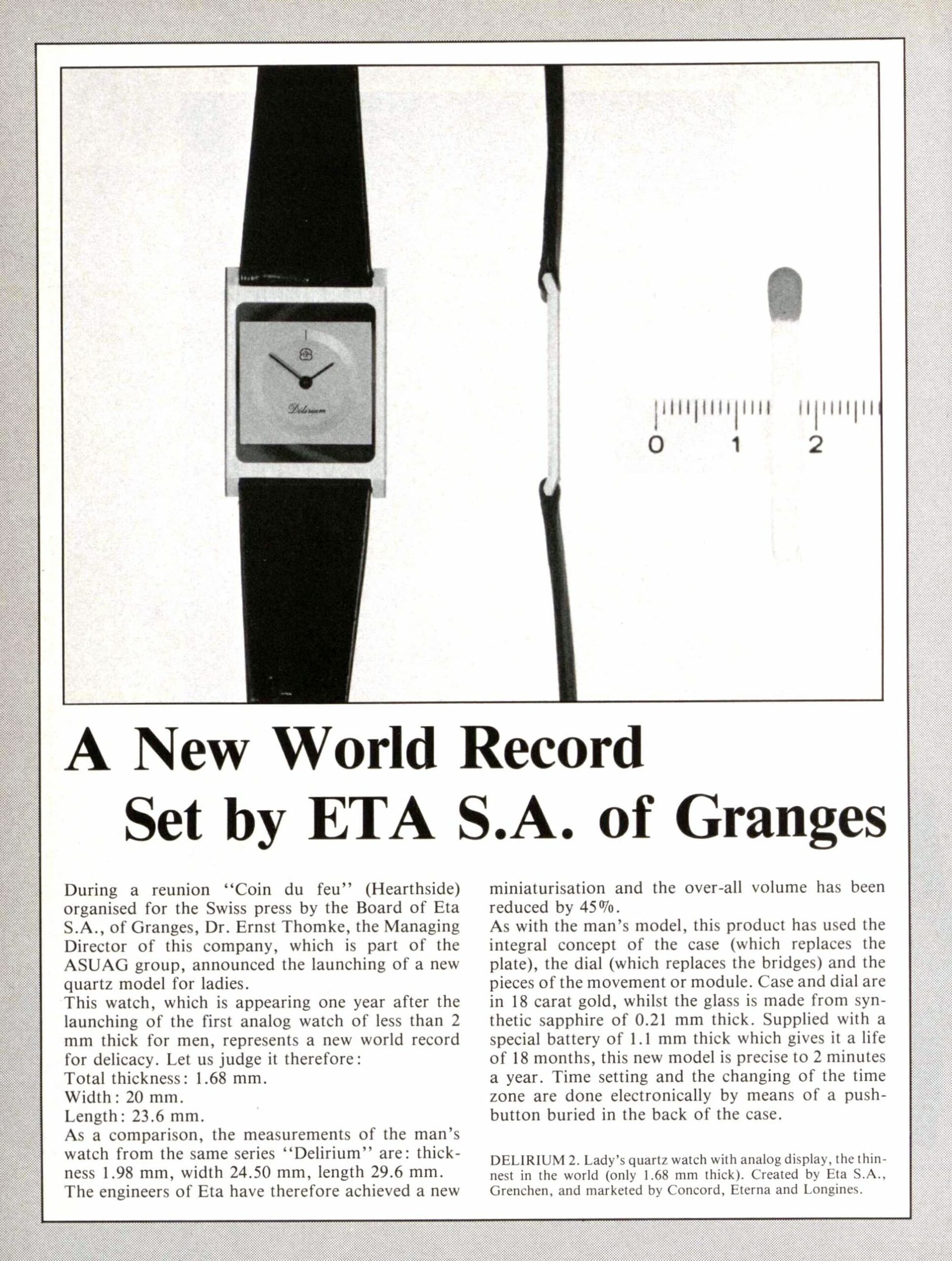 The Thin Watch War | The Watch Files: January 12, 1979 - Grail Watch