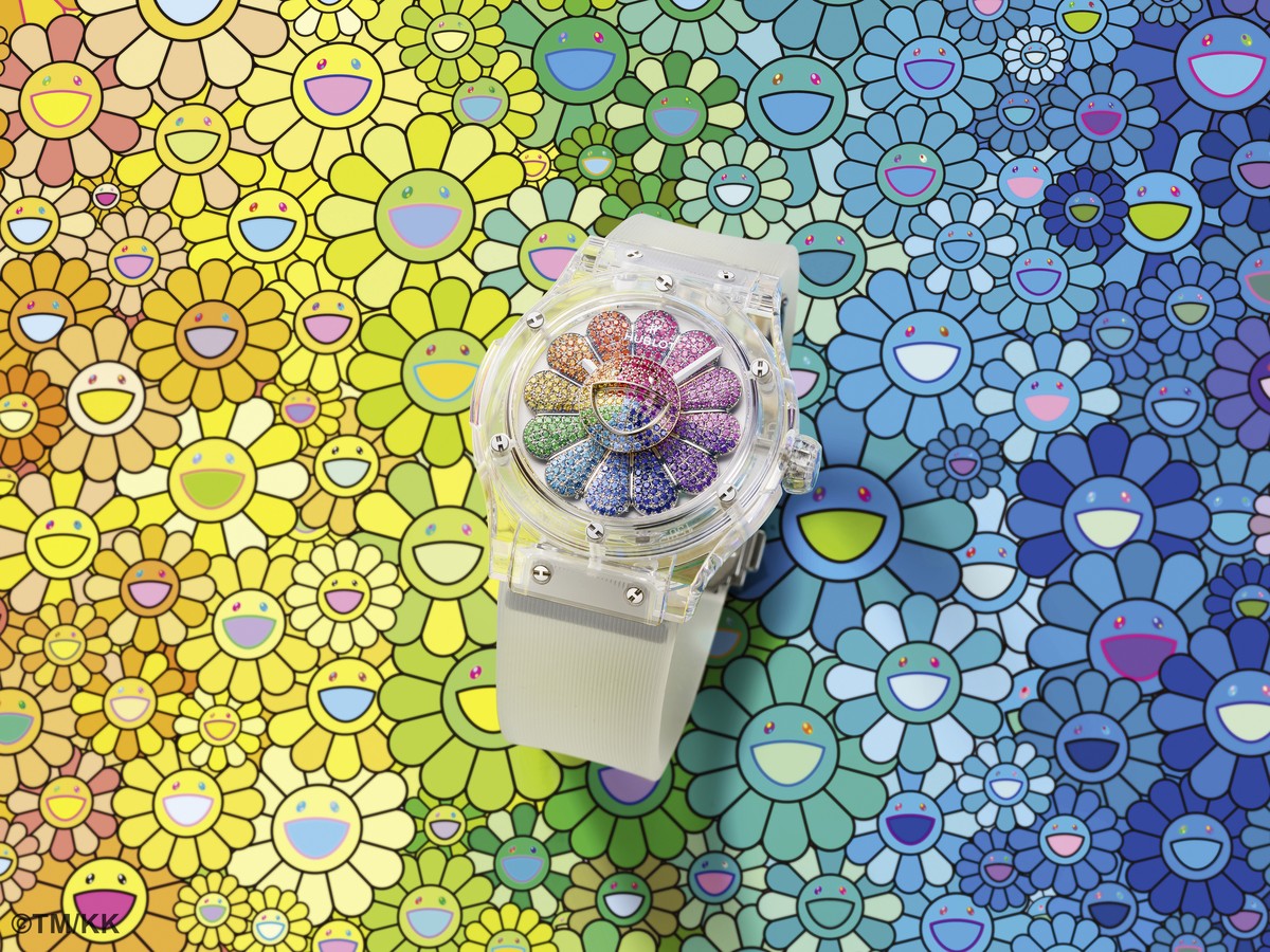 アーティスト村上隆と時計「ウブロ」のコラボ第2弾はレインボーの“お花” - WWDJAPAN