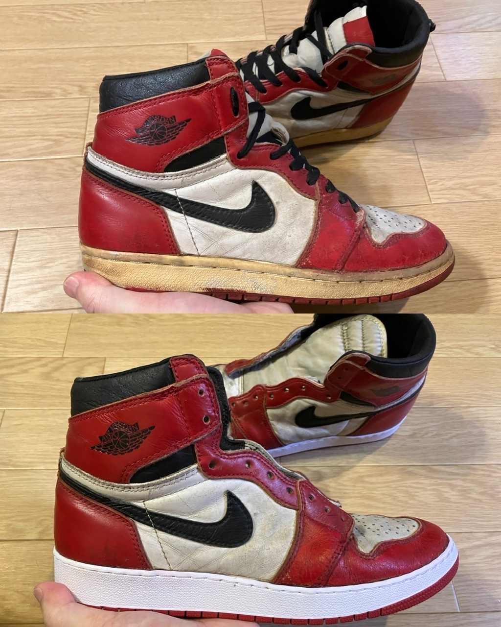 在庫残りわずか JORDAN６1991 オリジナル ジャンク ソールスワップ - 靴