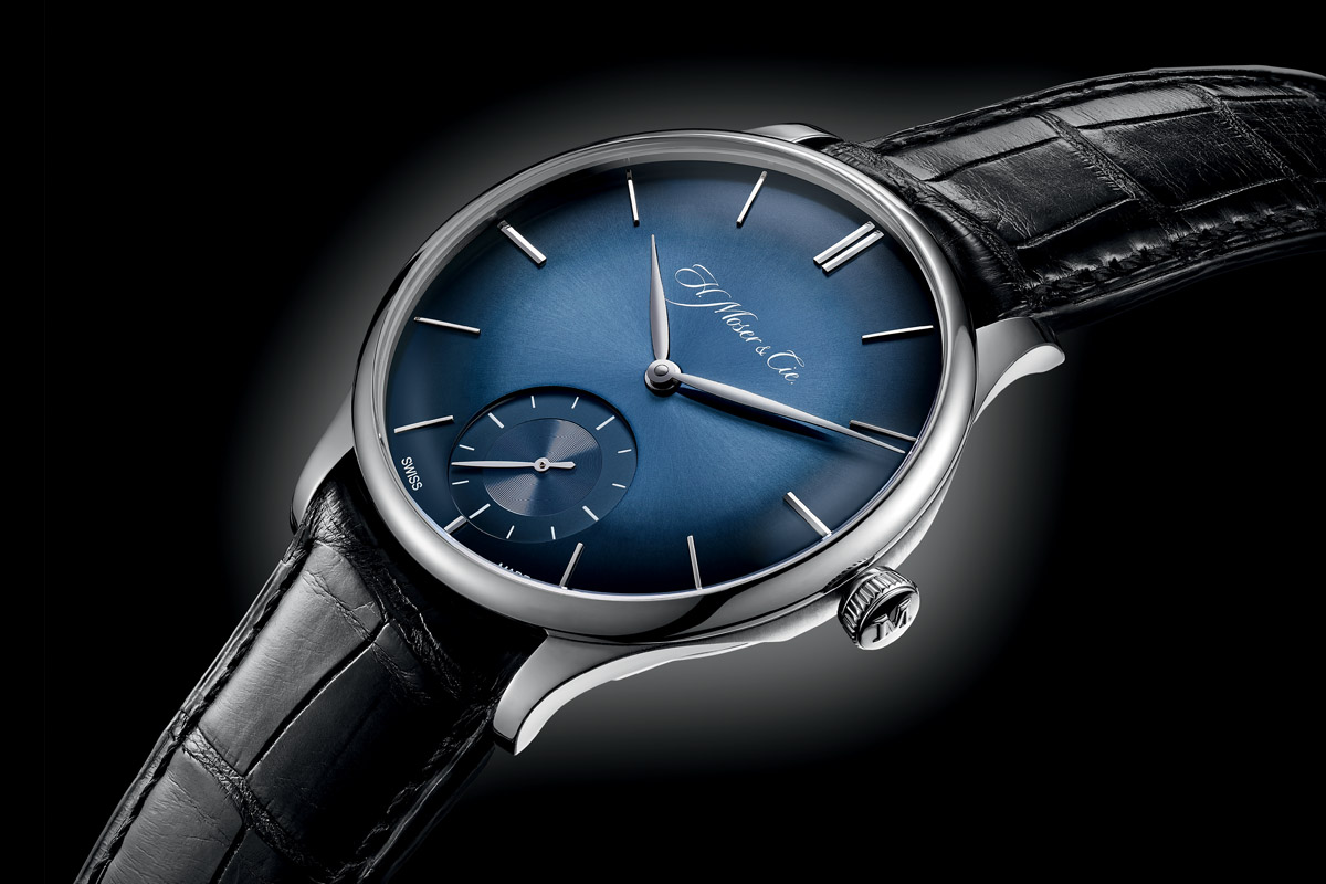 Introducing the H. Moser & Cie Venturer Small Second Bucherer Edition (blue fumé dial) - Monochrome-Watches