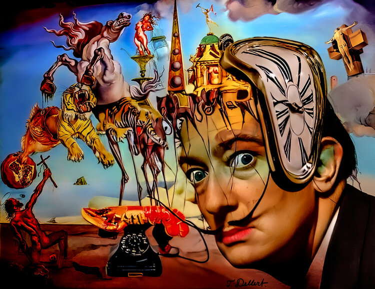 SALVADOR DALI an artist out of time by Thomas Dellert (2019) : Print Giclée print on Paper - SINGULART